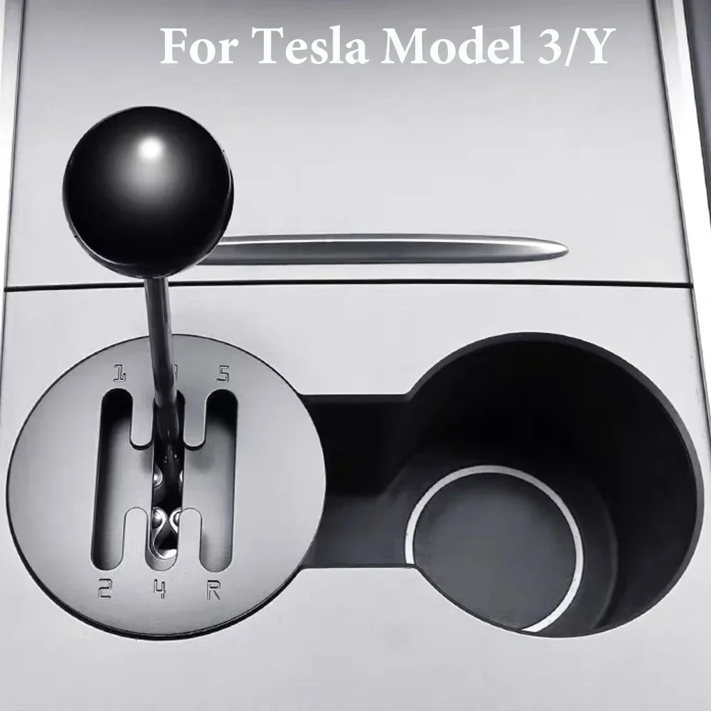 Imitate Gear Shift Central Control Water Cup Manual Shift Lever Rocker Toy Decoration Interior Accessories for Tesla Model 3 Y