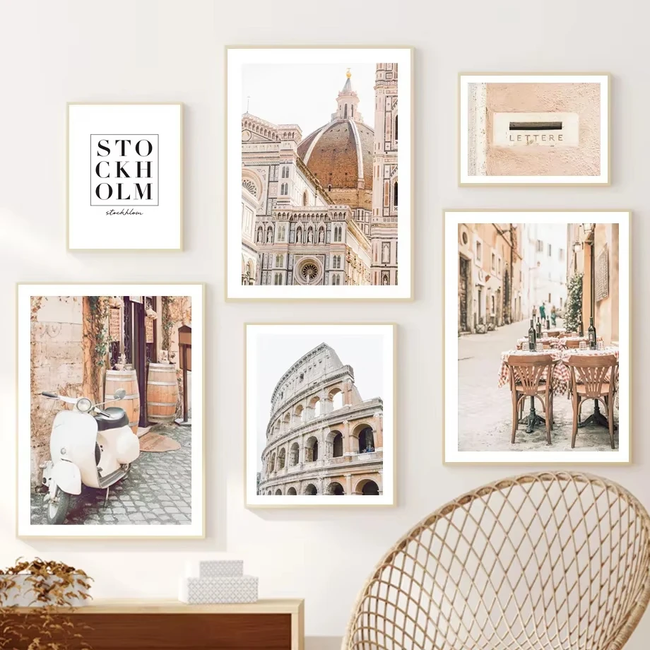 Roman Colosseum Florence Santa Maria Church Italy Art Canvas Painting Nordic Posters And Prints Wall Pictures Living Room Decor