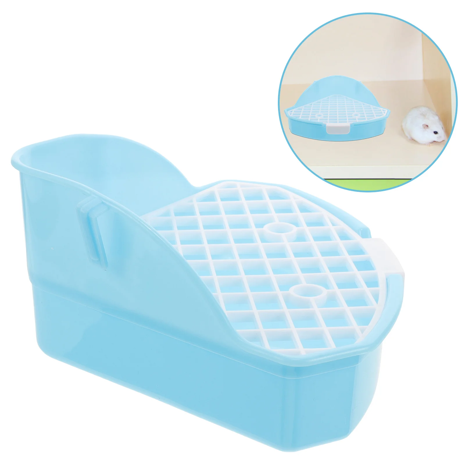 

Toilet For Rabbits Guinea Pigs Small Animals Space Saving Bunny Litter Box Triangle Plastic Potty Pan Durable