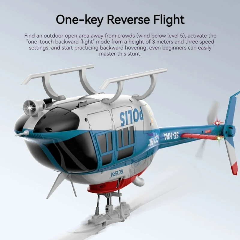 RCERA Remote-Controlled Helicopter C138 Pro Six Channel Model Aircraft Brushless Stunt Simulation Bell Helicopter Boy Toy Gift