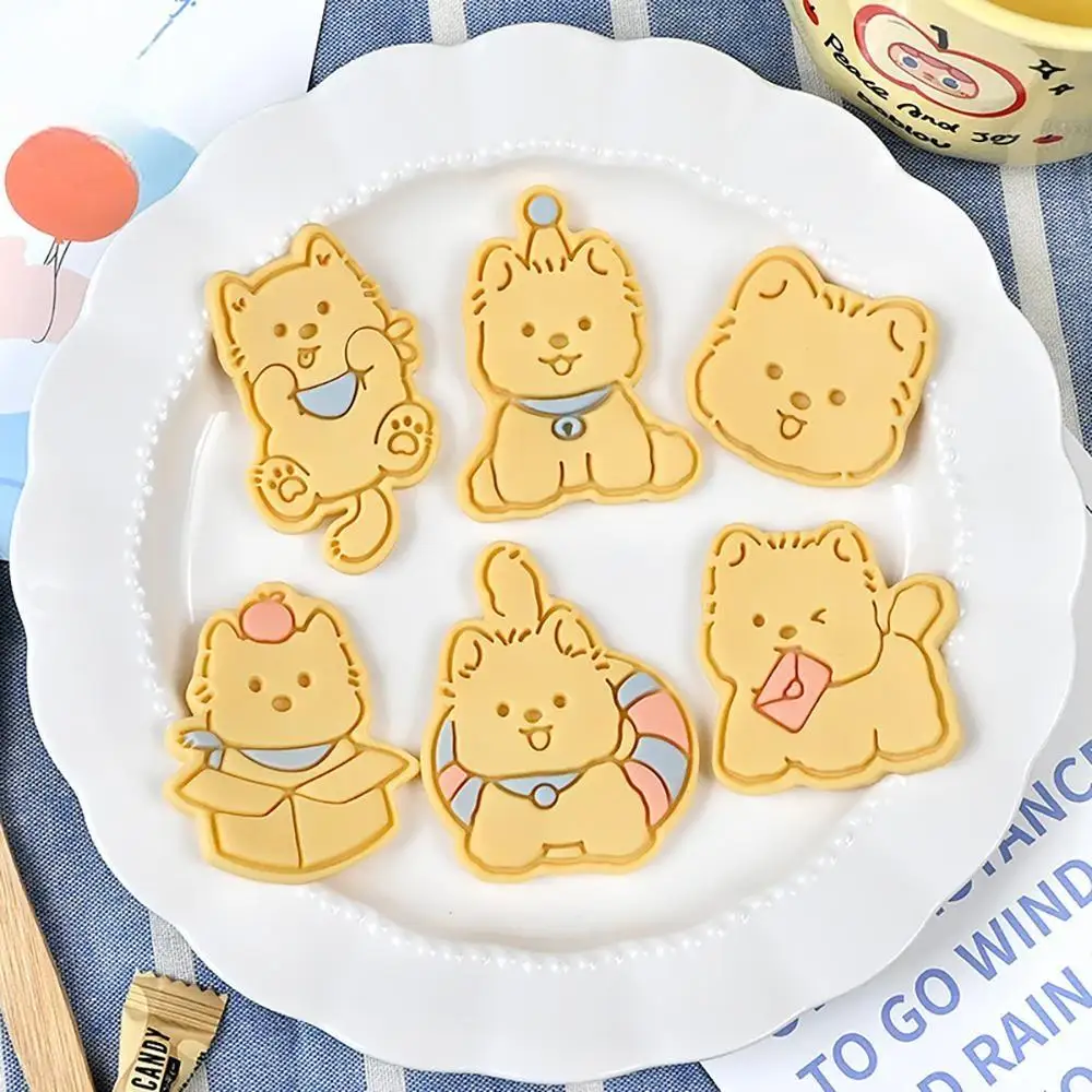 

Cartoon Pet Dog Cookie Cutters Pressable Biscuit Mold DIY Kitchen Baking Pastry Bakeware