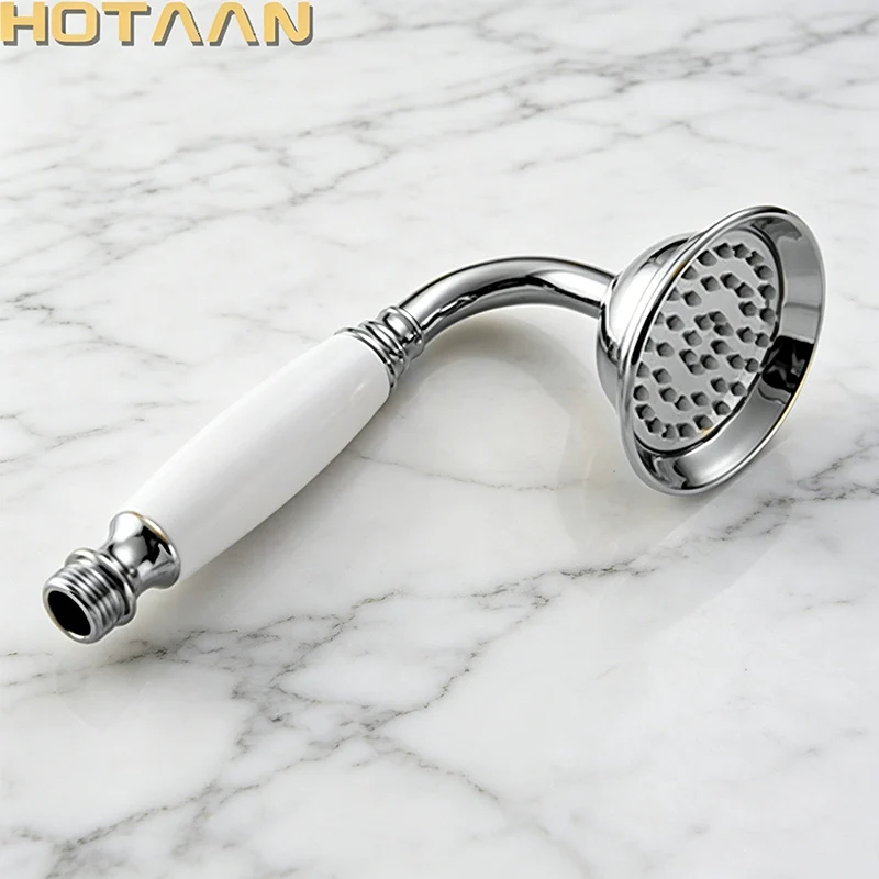 Ducha de mano cromada de cobre sólido, cabezal de ducha de mano de lujo con YT-5191-C de cerámica, venta al por menor y al por mayor