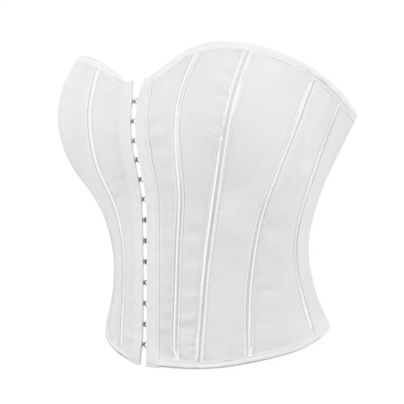 Fashion Sexy Corset Crop Tops Vest Female Underwear Backless Body Shaper Short Torso Bustier Top Black White Cincher