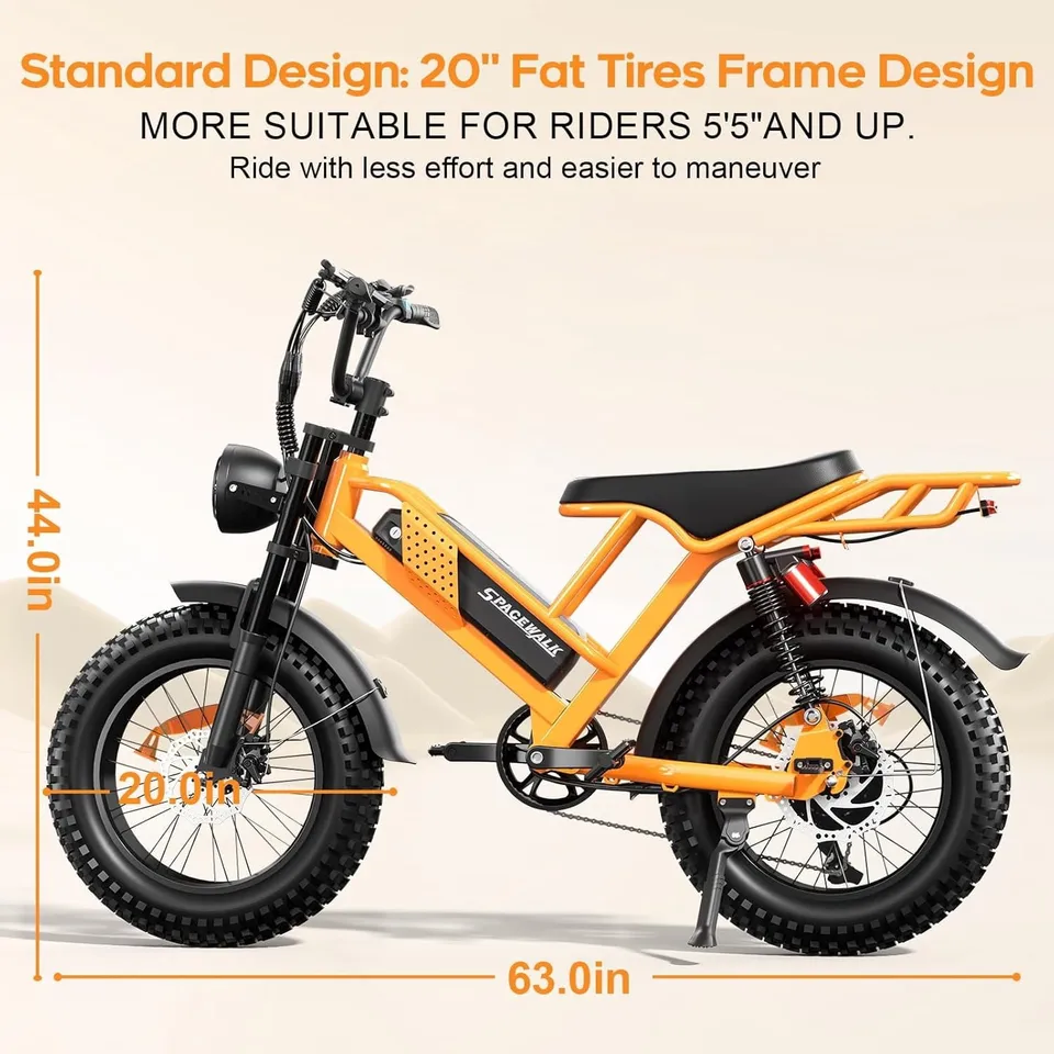 Spacewalk M7 Off Road Electric Bike, 20"fat tire Ebike riding equipme.. image 5
