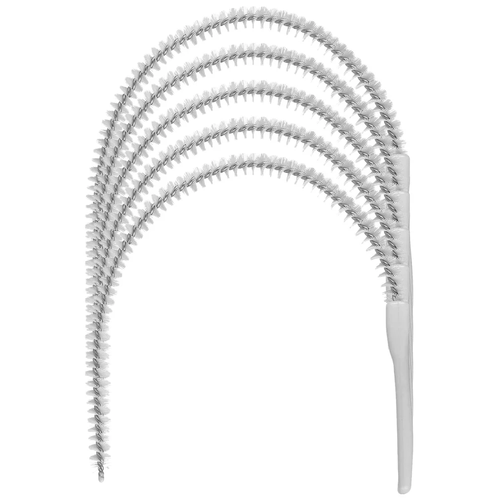 

5 Pcs Drain Cleaning Stick Brush Cleaner Epilator Sink Hair Removal Tool Snake Bendable Pp Iron Wire for Shower Pipe
