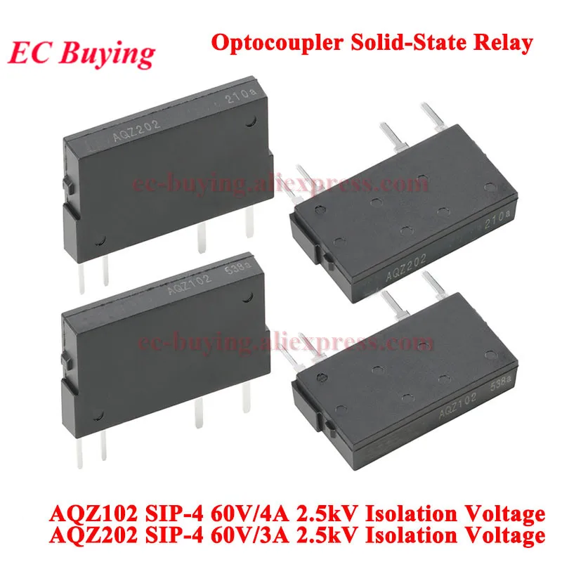 10-pecas-1-unidade-aqz102-aqz202-sip-4-optoacoplador-rele-de-estado-solido-60v-4a-3a-tensao-de-isolamento-25kv-1-canal-normalmente-aberto-na