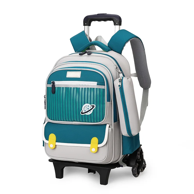 

School Rolling backpack bag School Bags with wheels Student wheeled Backpacks for boys Children School Trolley Bag Waterproof