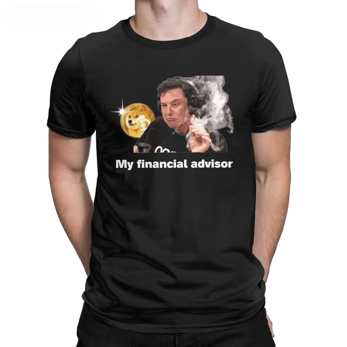 My Financial Advisor Elon Musk Dogecoin T-Shirt Men Wallstreetbets GME WSB T Shirt Stonks Trader Bitcoin Tees Birthday Gift