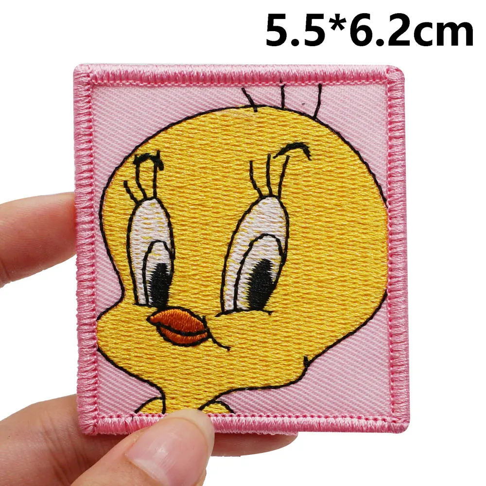 Cartoon characters Embroidered Patches Applique Sewing Label punk biker Band Rock Clothes Badges with hook backing