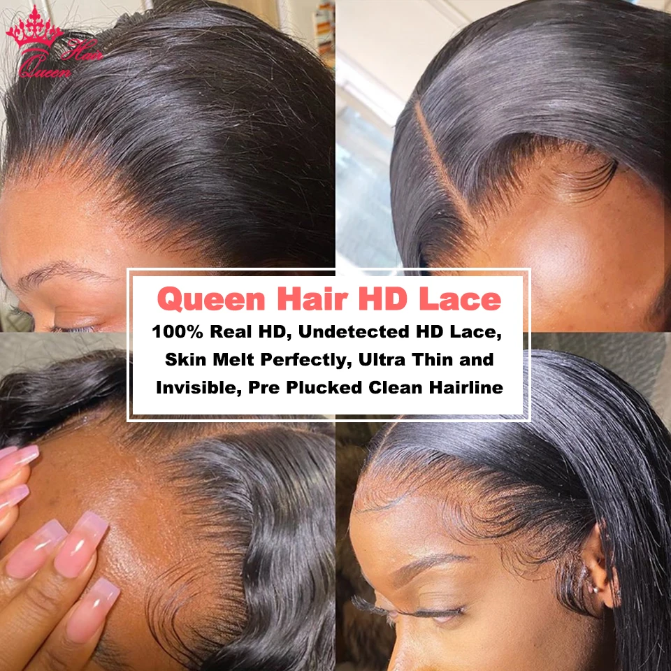 Invisible HD Lace Wigs Virgin Human Raw Hair Wig Malaysian Straight 13x6 13x4 Lace Frontal Pre Plucked Baby Hair Small Knots