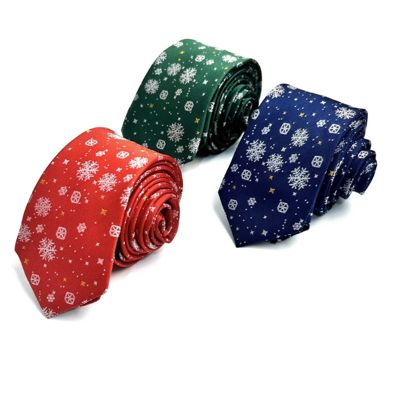 

Рождественский стиль, галстук-снежинка, праздничный галстук для мальчиков и девочек, фестиваль, модный тренд, персонализированные аксессуары для вечеринок, галстук