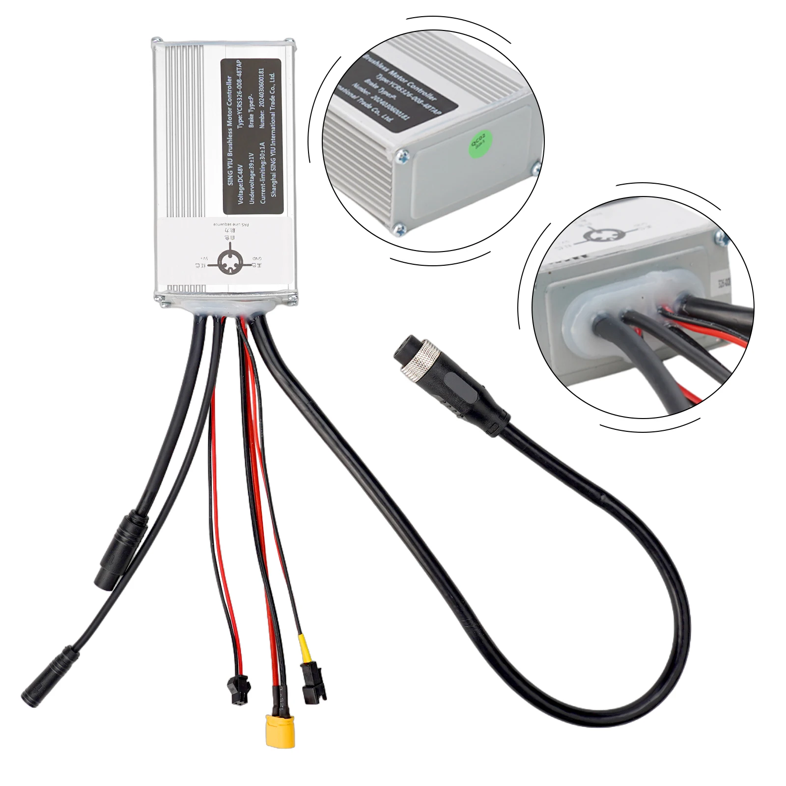 

Accessories Controller 30A 48V Brake Lever Brake Lights Display Driving Lights Electric Hub Motor Part Sensor 1000W 500G