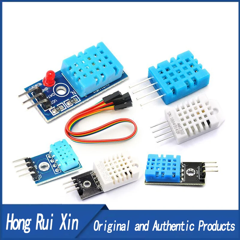 5PCS Digital temperature humidity sensor technical map for Ardu37, ultra-low power, High precision, 4-pin  DHT22, AM2302, DHT11