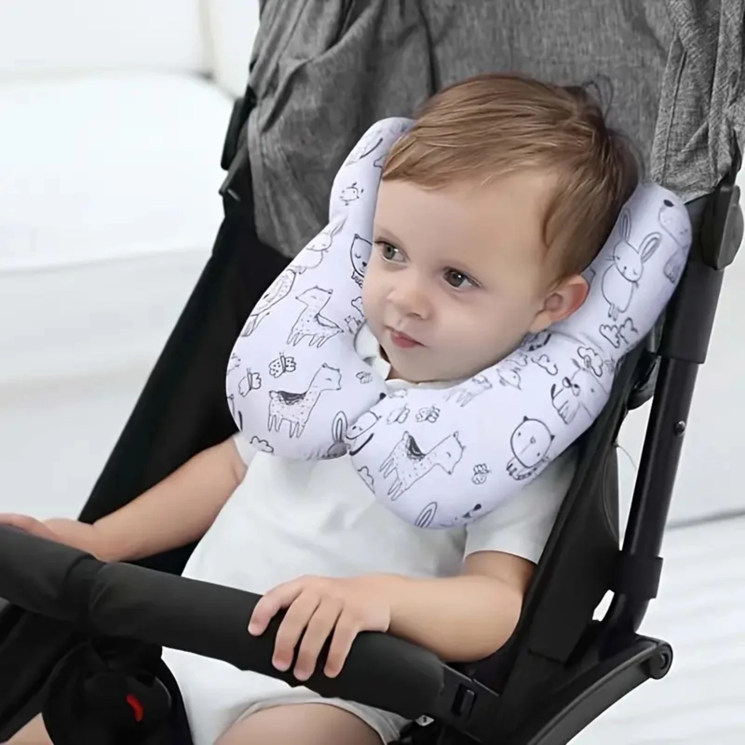 Baby Travel Pillow, Baby Head And Neck Support Pillow, For Car Seat, Stroller, Gift For Baby 0-1 Years Old, (Cat Size) Baby room