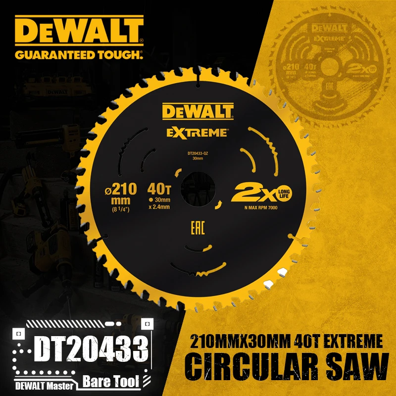 

DEWALT DT20433 210ммX30мм 40T EXTREME Диск для циркулярной пилы, аксессуары для электроинструментов