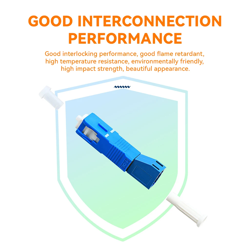 FCST 1PC Fiber Optic Adapter SC Male To LC Female Single Mode Fiber Optic Hybrid Optical Adapter Converter Replacement Sensor