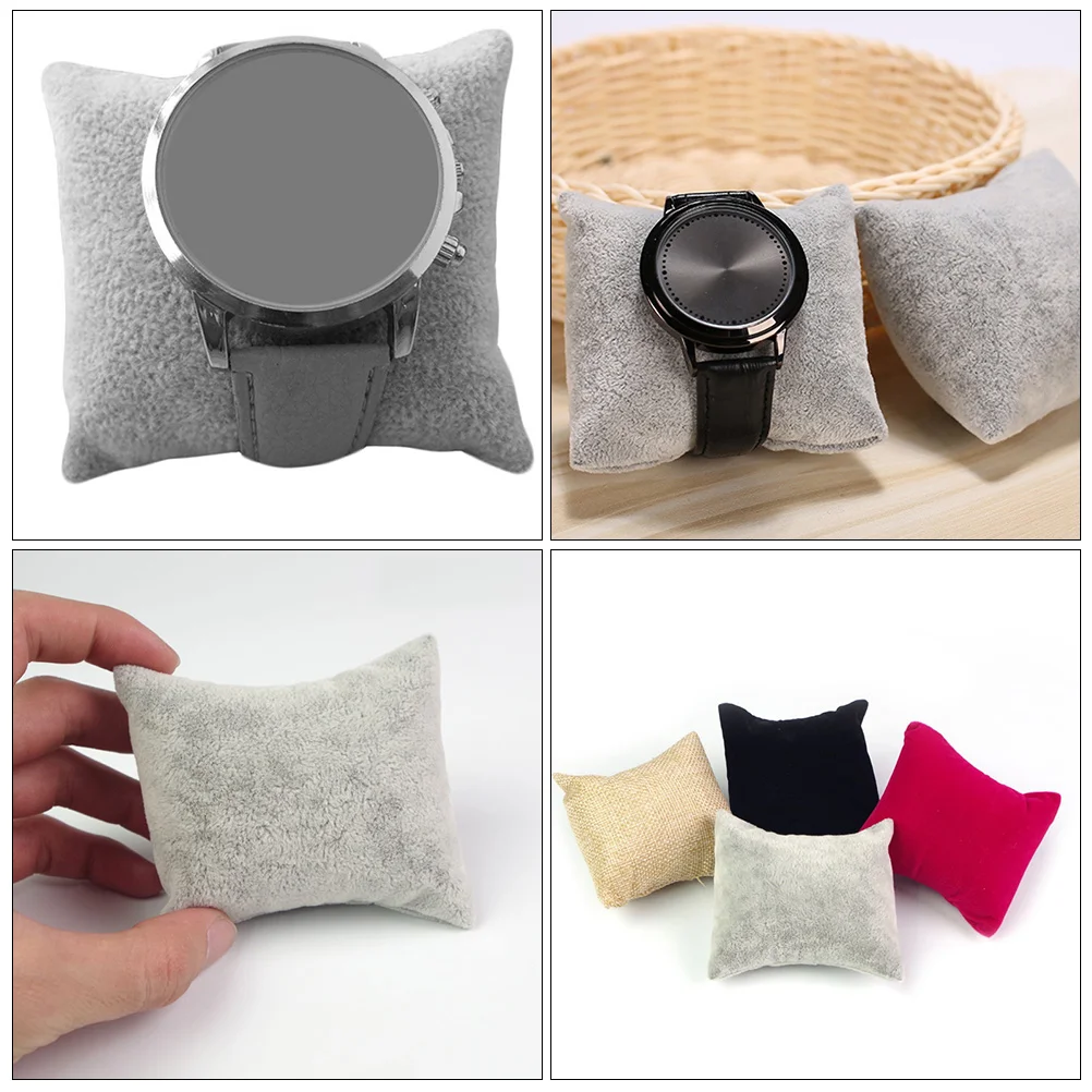 

6pcs Watch Display Pillow Jewelry Bracelet Bangle Chain Cushion Mat Holder Showcase Collectors Room Practical Function