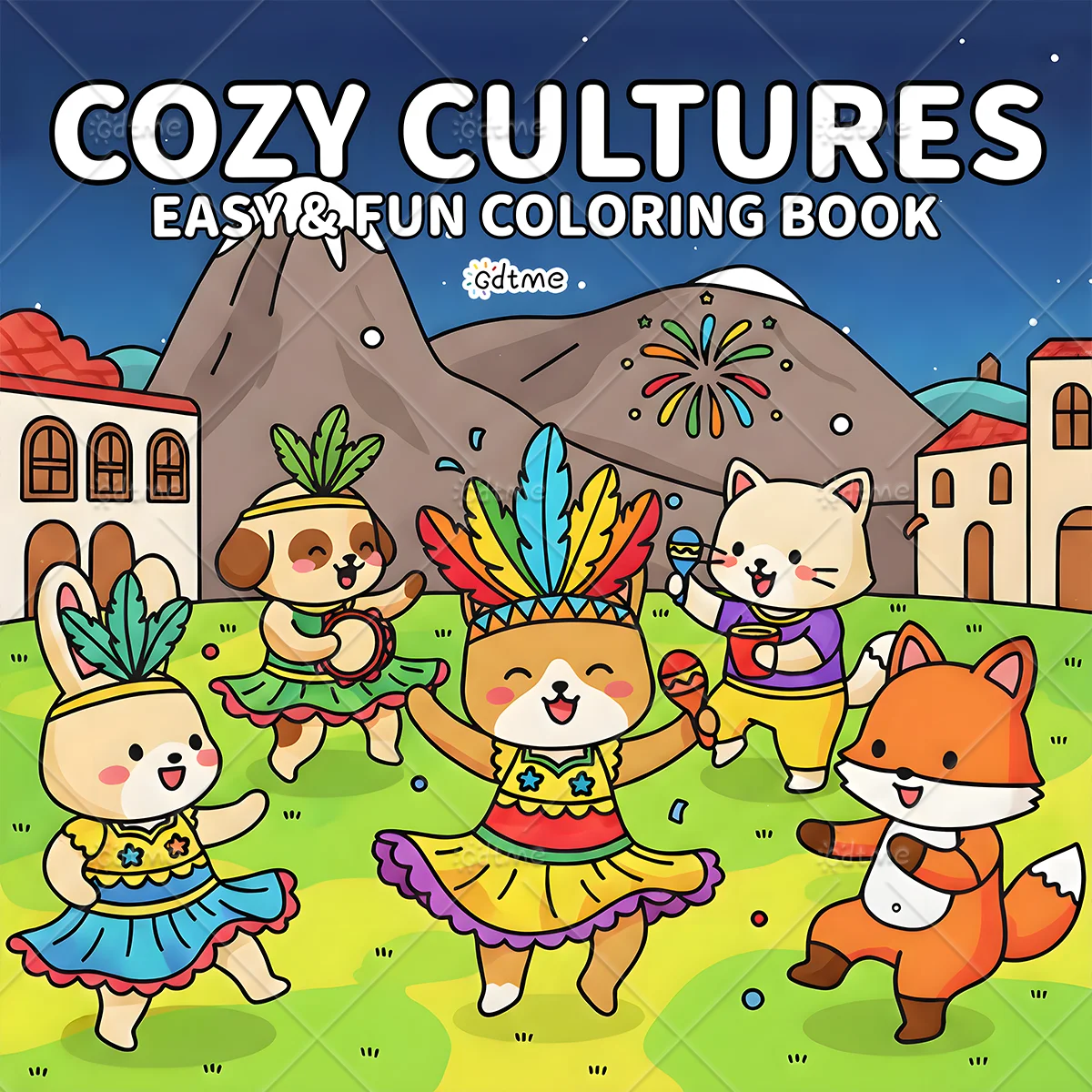 

COZY CULTURES Bold-easy Patterns Coloring Book for Adults Cute Drawing Book Perfect Gift for Party and Birthday ﻿