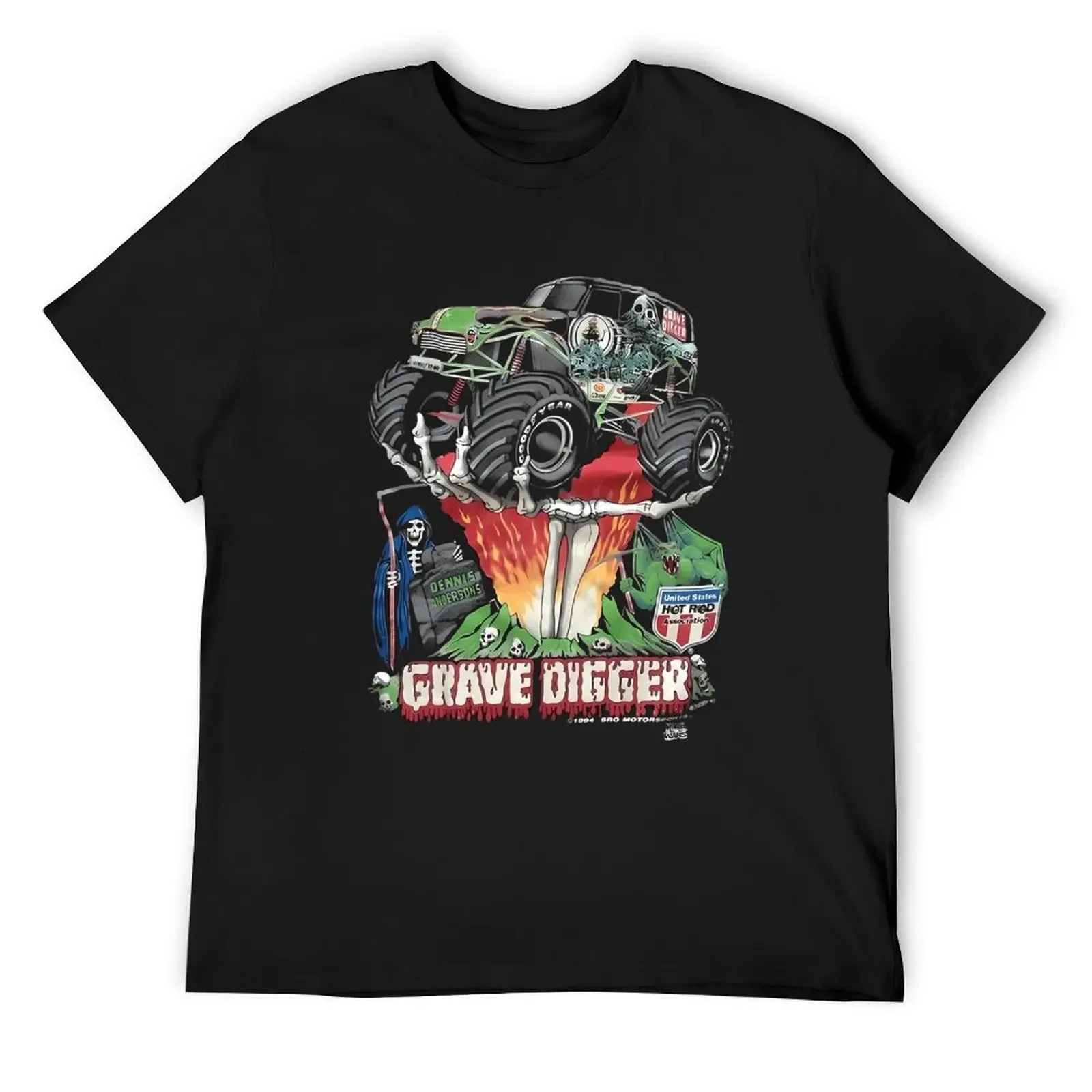 

Grave Digger Dennis Racing Hype Vintage T-Shirt blanks shirts graphic baggy shirts men t shirts