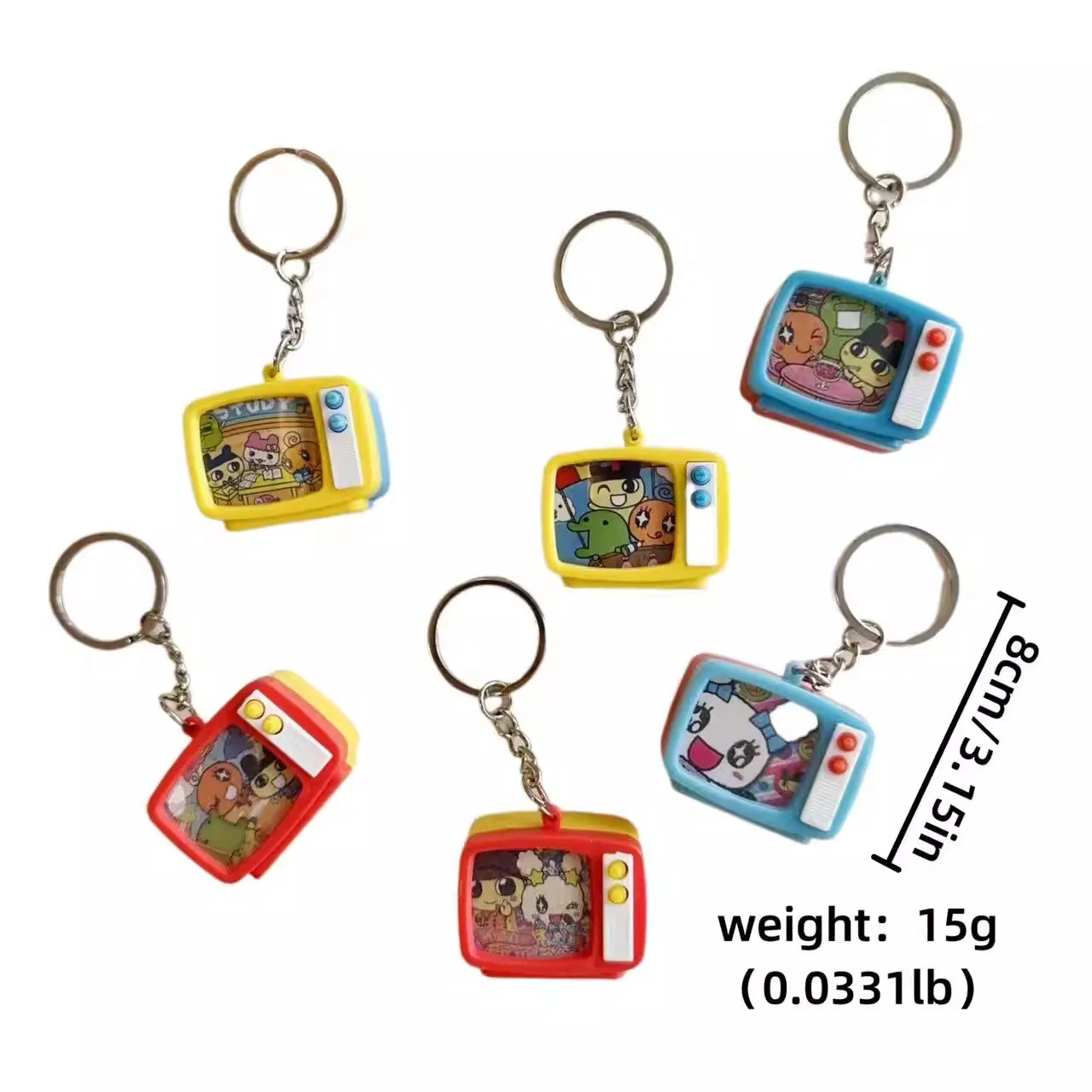 

Hot Tamagotchi Tv Shape Keychain Style Cuddly Cartoon Knapsack Charm Phone Ornament Accessory Peripherals Girls Present