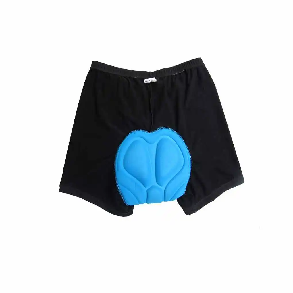 

Men 3D Silicone Cycling Pad Shorts Mountain Bike Undershorts Riding Underwear Bicycle Accessory, Blue, S