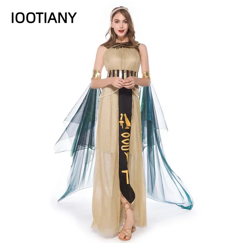 Cosplay Costumi di Halloween Adulto Antico Egitto Faraone Egiziano Re Imperatrice Cleopatra Regina Coppie Costume Cosplay Fancy Party