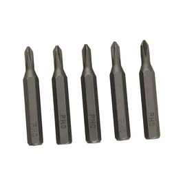 5pcs H4×28mm Cross Screwdriver-Bits PH0000 PH000 PH00 PH0 PH1 PH2 4mm Hex Shank DIY Hand-Tools Phillip Screwdriver Drills-Bits