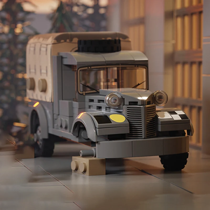 Light Utility Truck Model MOC Building Bricks War Equipment Modular Technology Gifts Holiday Assemble Children Toys Suit