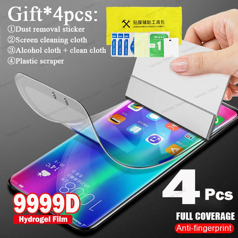 4Pcs/2Pcs Full Cover Hydrogel Film Screen Protector For Xiaomi Redmi 10 Redmi 10 prime Redmi 10x pro 10x 4g 5gProtective Film