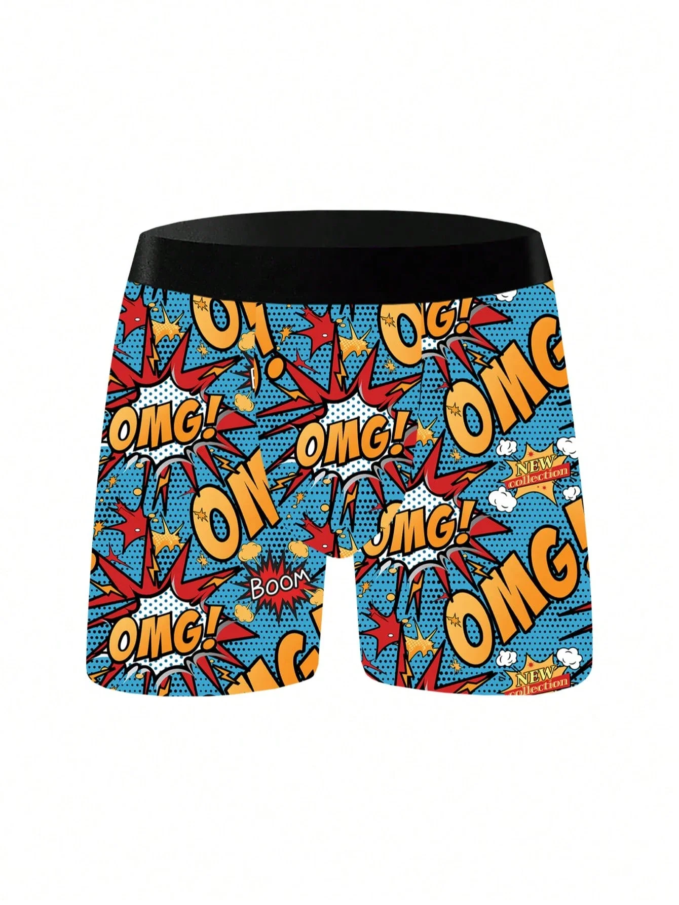 

10-Pack Vibrant Graffiti Print Mens Long Boxer Shorts