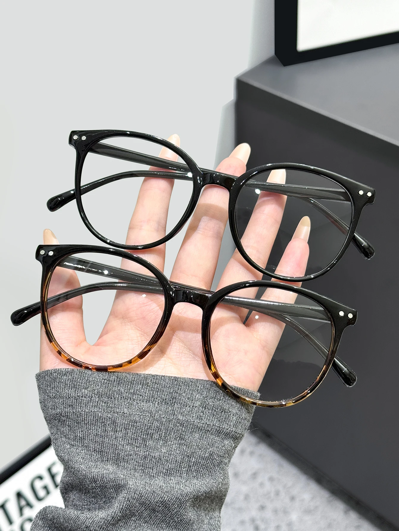 2pcs Transparent Computer Glasses Frame Women Men Anti Blue Light square Eyewear Blocking Glasses Optical Spectacle Eyeglass
