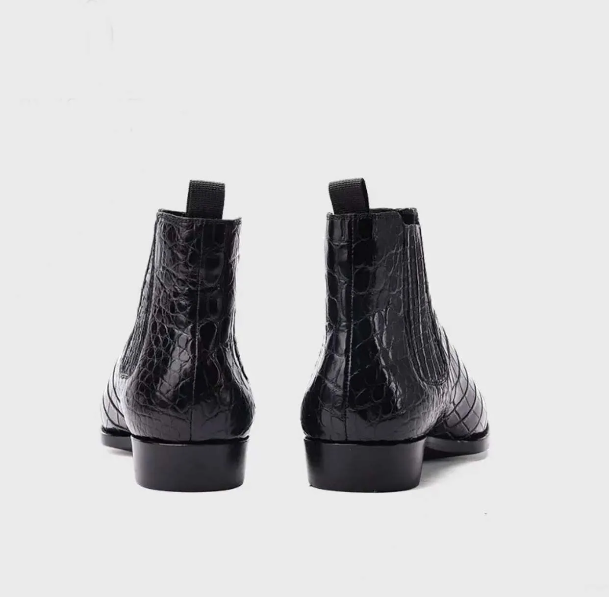 shenzhuangsanbao new arrival men crocodile leather boots male crocodile leather shoes men boots