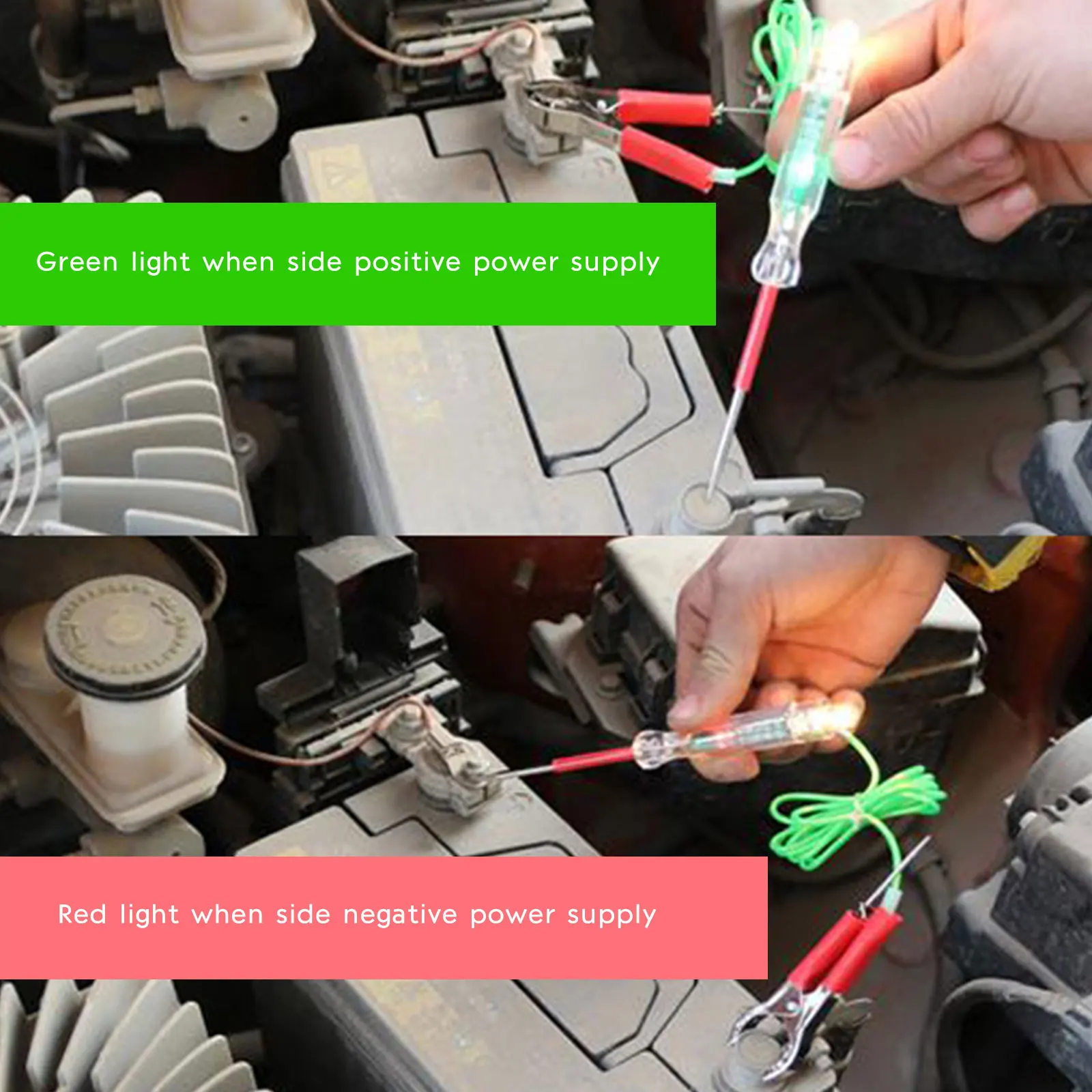 Probador de circuito de voltaje de camión y coche, 6V, 12V, 24V CC, pantalla Digital, pluma de sonda larga, Bombilla, herramientas de diagnóstico de