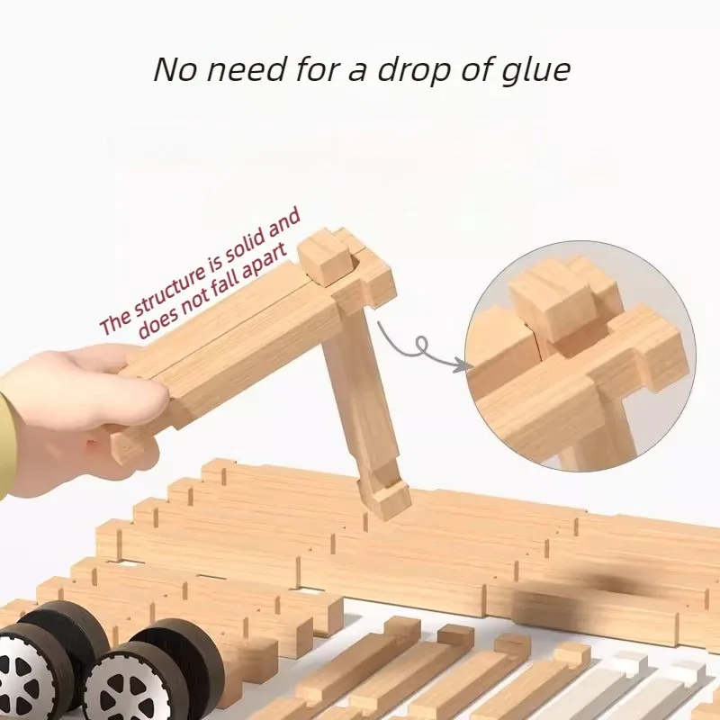 Blocs de construction en bois pour enfants, jouets éducatifs à assembler soi-même, ensemble de jeu de construction sûr, cadeaux créatifs pour le développement des enfants