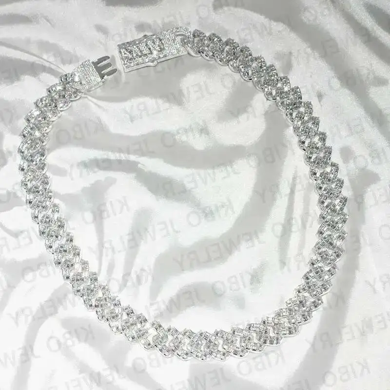 

18 мм Iced Out кубинский браслет с звеньями VVS муассанит с бриллиантами кубинский браслет мужской браслет с муассанитом