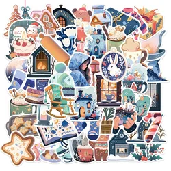 10/30/50pcs Cute Cartoon Winter Christmas Stickers Decals Decoration DIY Phone Bike Waterproof Graffiti Scrapbooking Sticker