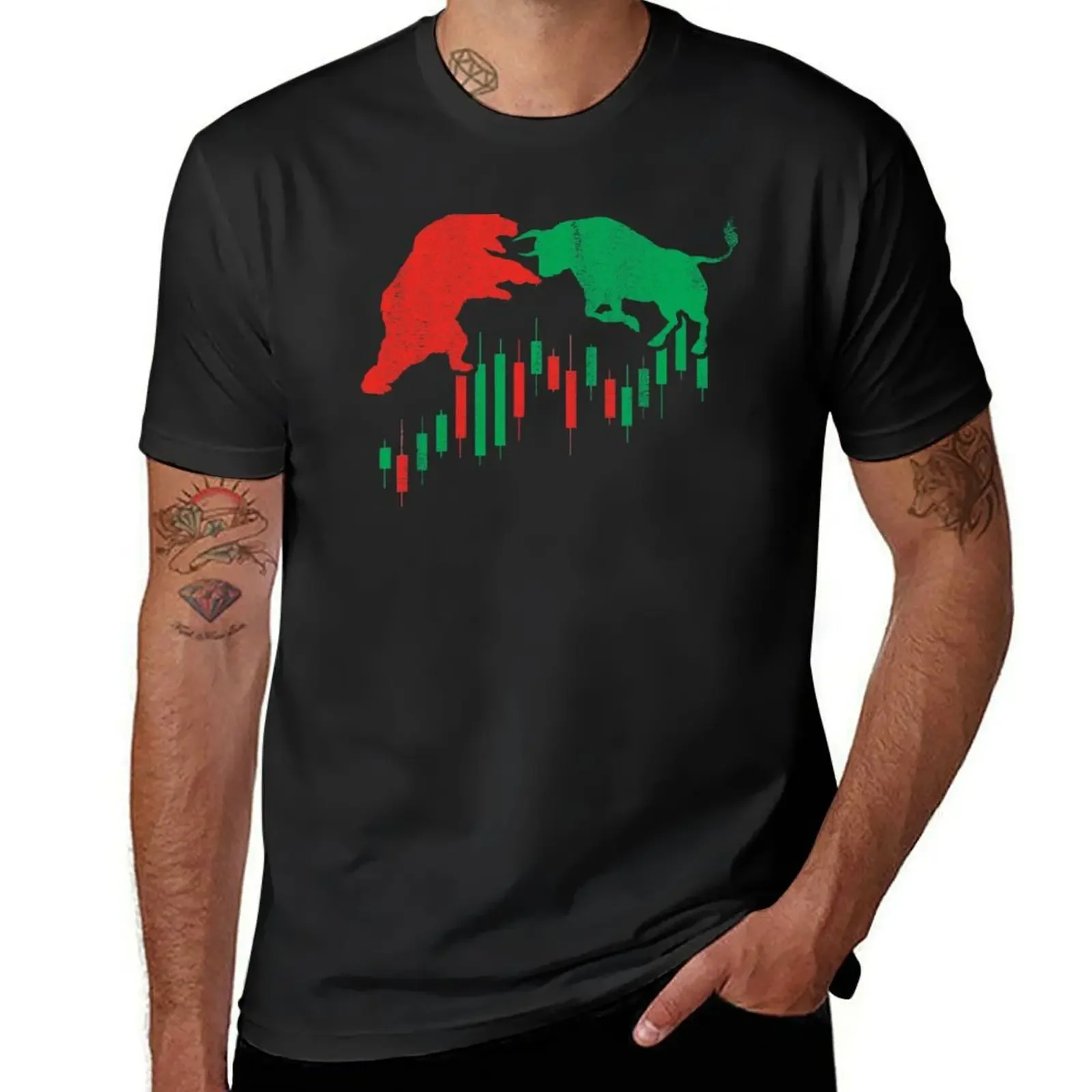 clothes for men Day Trader Bull Bear Stock Investor Investing Trading Cryptocurrency Forex T-shirt for a boy  harajuku