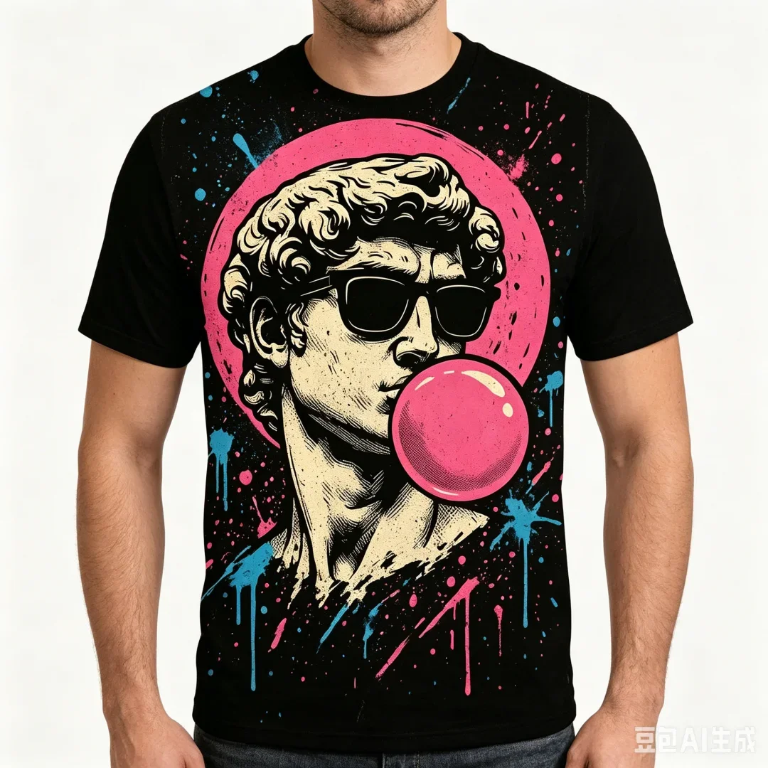 2026 Modischer Street-Style Herren T-Shirt 3D-Druck Atmungsaktiv Lässig Kurzarm Sommer Neu Rundhals-Oberteil Tägliche Herren-Streetwear
