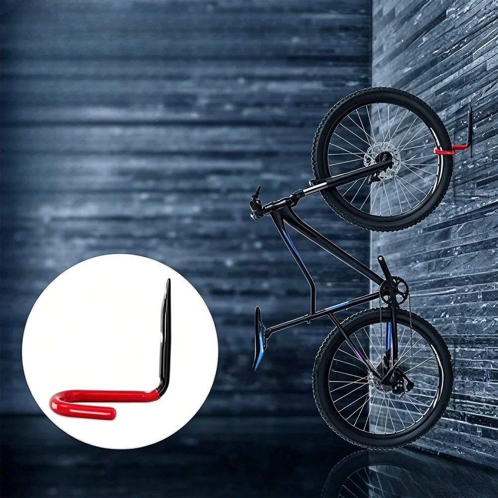 support-mural-en-forme-de-j-pour-velos-ideal-pour-le-rangement-vertical-des-velos-dans-un-garage-un-abri-ou-un-sous-sol-fabrique-en-fer-avec-revetement-en-pvc-capacite-de-charge-de-15-kg