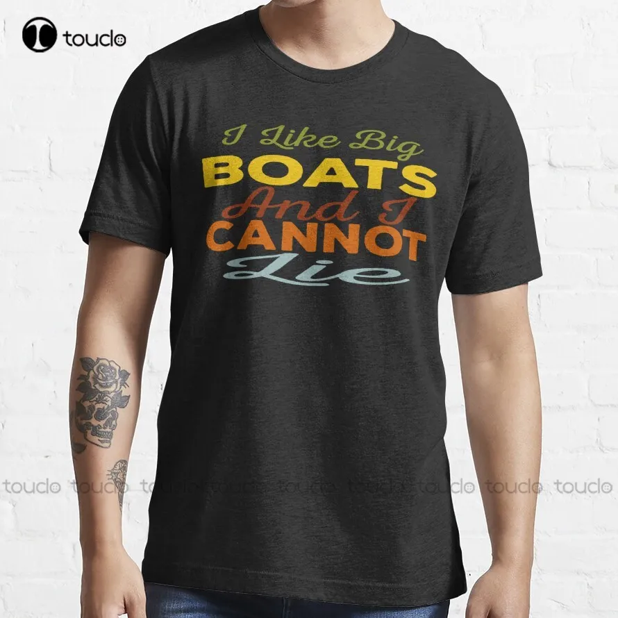 

I Like Big Boats And I Cannot Lie Trending T-Shirt T Shirts For Men Outdoor Simple Vintag Casual T Shirts Fashion Tshirt Summer