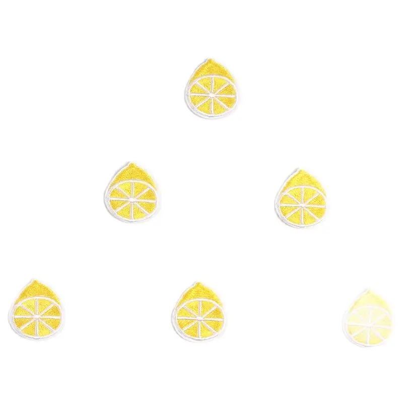 10pcs Cartoon Fruits Patches Cute Mini Lemon Patch DIY Kids Clothing Stickers Embroidery Baby Clothes Appliqued Badge Appliques