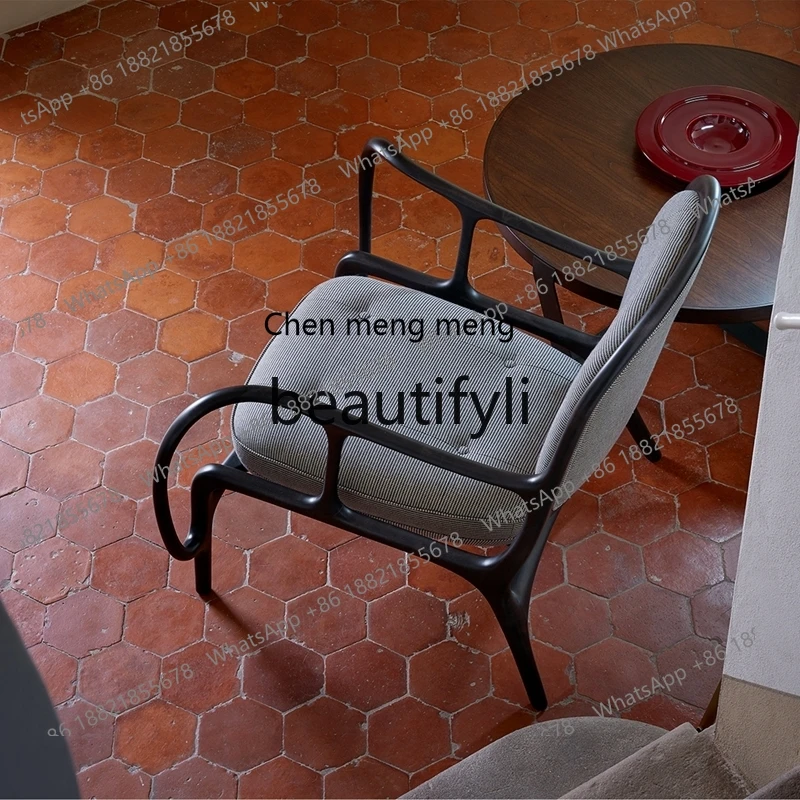 X 원목 싱글 암체어 거실 발코니 레저 의자 홈스테이