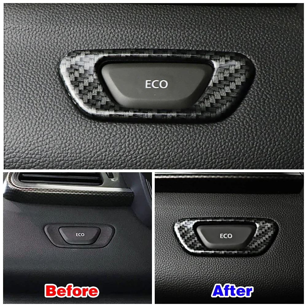 For Renault Kadjar 2015-2019 Car Central Console Part Trim Frame Cover Car Interior Styling Modify Carbon Fiber Color Refit