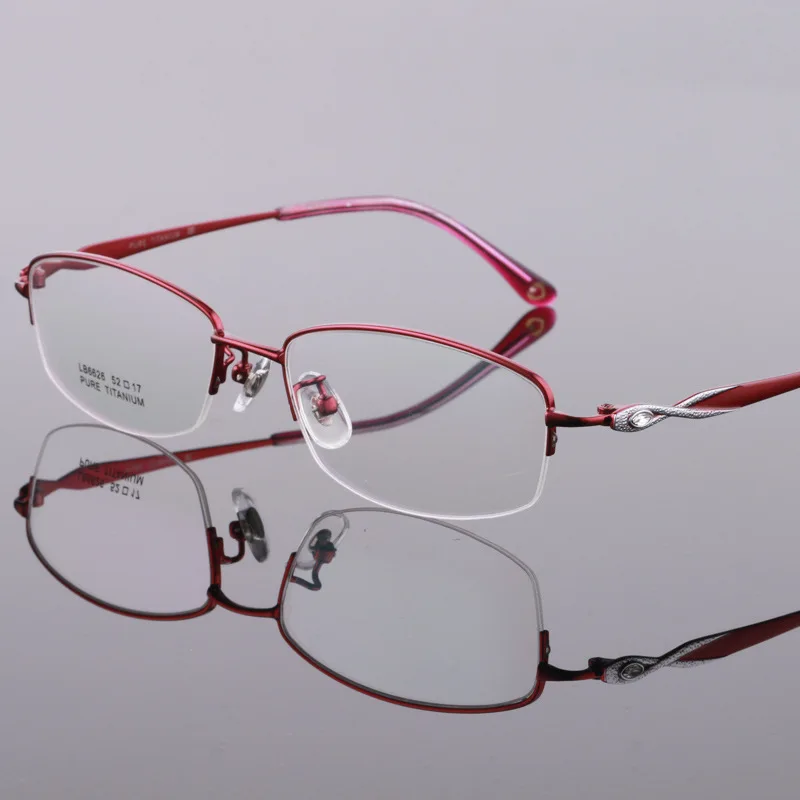 

52-17-138 Pure Titanium Casual Glasses Frame Small Face Women Titanium Glasses Customized Optical Prescription