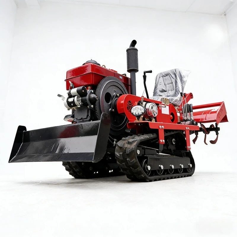25HP 35HP Riding Tracked Micro-Tiller Rotary Tiller | Flood & Drought Use, Orchard & Farmland Cultivation