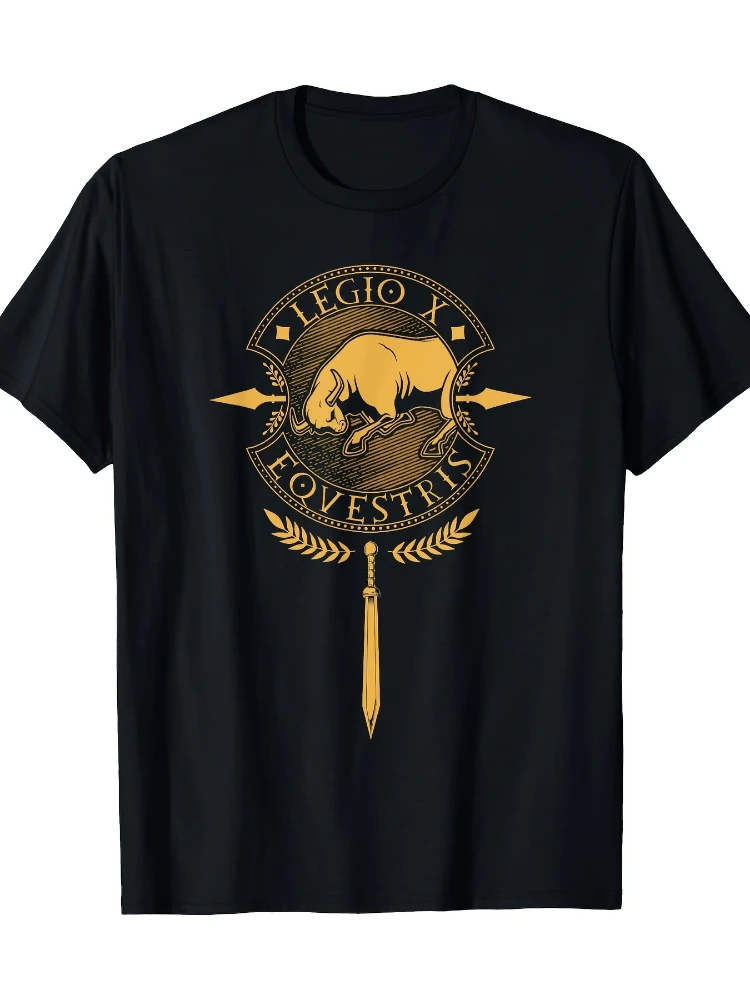 

Legio X Equestris - Roman Legion pattern design -100% cotton summer casual short-sleeved men's printed T-shirt.