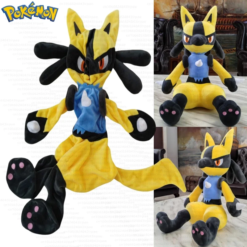 

60-180 см Lucario Just одежда, плюшевая одежда большого размера, покемон, мультфильм, аниме Peluche, удобная мягкая кукла, украшение, детская игрушка в подарок