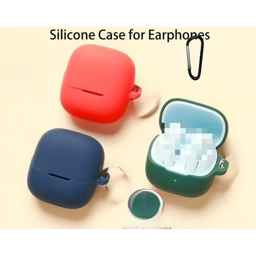For Baseus BS1NC Case Solid Color Silicone Shockproof Bluetooth Earphone Cover for Baseus BS1 NC  hearphone box fundas