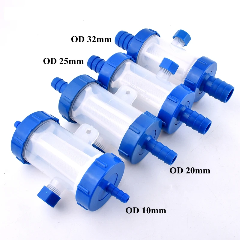 8/10/12/14/20/25mm Pagoda Hose Filter Aquarium Transparent Filter Fish Tank Water Pipe Filter Garden Irrigation Sprayer Fittings