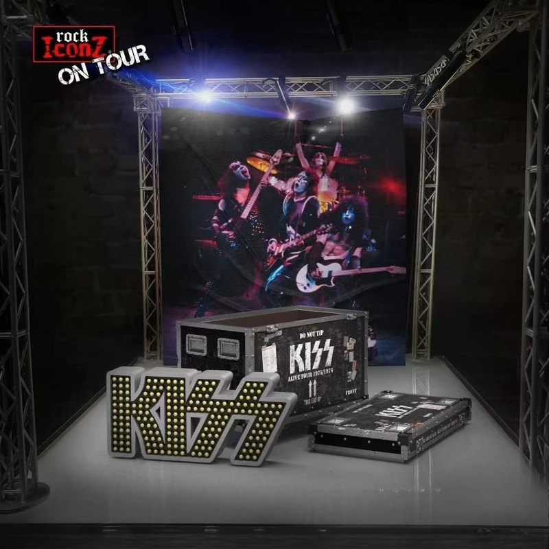 Rock Legend Themed Retro Stage Prop Collectible Set Vintage Performance Atmosphere Desktop Resin Decoration